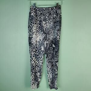 Express Outlet High Rise Animal Print Ankle Jogger Size XS